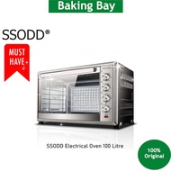 SSODD 100 liter Electric Oven Timer Dual Temperature Stainless Steel Ketuhar Oven Besar Ketuhar SSOD