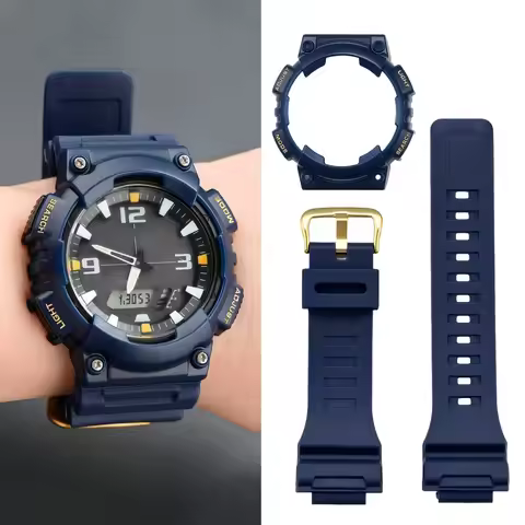 18mm Resin Watch Strap and Watch case for Casio G-SHOCK AQ-S810W watchband Sport Waterproof men Brac