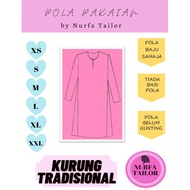 POLA BAJU TRADISIONAL | POLA BAJU KURUNG
