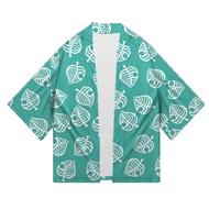 Men Leaf Print Sweet Haori Kimono Role Playing