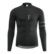 MUTUER Bicycle Bike Cycling Jersey for Men Shirts Clothing MTB Road Breathable Reflective Long Sleeve Top