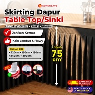 SUPERSAVE Skirting, Kitchen Cabinet, Table, Sink, Fabric, Kitchen Cabinet Cover, Kitchen Cabinet Cur
