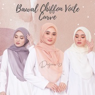 Tudung Bawal Chiffon Voile Curve Bidang 50 Bawal Nikah, Raya Bawal Shawl