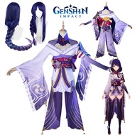 Cosplay Game Genshin Impact Raiden Shogun Cosplay Costume Baal Outfits Raiden Mei Full Set Dress Wig Headwear for Anime Expo
