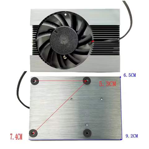 For SXDOOL GPU CPU Cooler 53x53mm Mounting Hole 12V 0.09A 3900RPM Industrial Low Profile Heatsink Fa