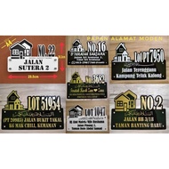 Alamat Rumah/Plat Alamat Rumah Arcylic/House Number Plate/House Signboard/Homestay signage