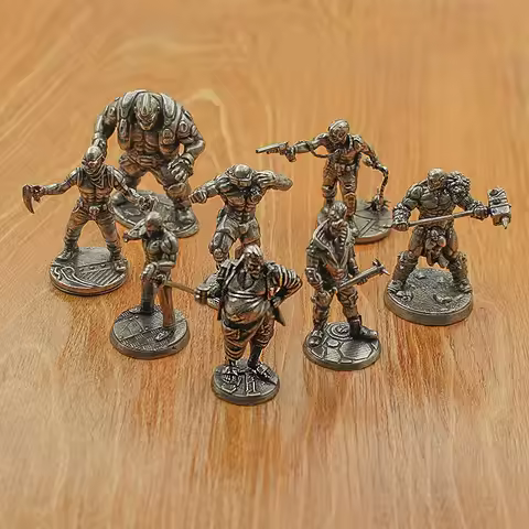 Metal Cyberstyle Mafia Soldier Model Action Figures Desktop Car Interior Miniature Ornament Accessor