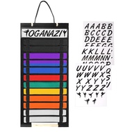 PO 12 Belts Karate Belt Display Rack with Personalized Stickers, Taekwondo Belt Display Holder with 