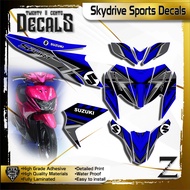 Suzuki skydrive sports decals sticker racing graphics