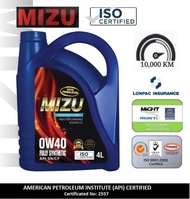 Mizu 0W-40 Fully Synthetic Lubricant Genuine Engine Oil - 4 litres