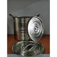STEINLESS POT WITH STEAM STOCK POT ROSH STEAMER SIZE 12QT Periuk Stainless Steel