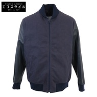 路易威登 [全新/國內授權] HLL08WD17 皮革和Monogram牛仔布拉鏈外套 / 尺寸48