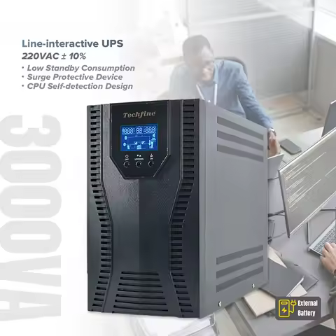 Techfine 3KVA Online UPS Line Interactive UPS 3KVA For Computer