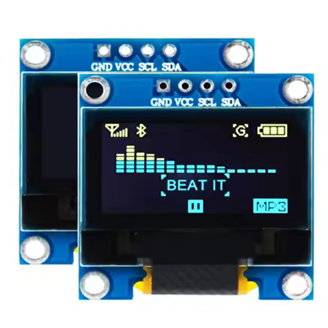 1PCS 0.96' Dual Have 3 Color Blue White Yellow and Blue I2C IIC SPI Serial 128X64 LCD 4-Pin OLED LCD