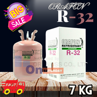 น้ำยาแอร์ R32 ORAFON มีน้ำยา 7kg น้ำหนักถัง 3kg น้ำยาแอร์บ้าน