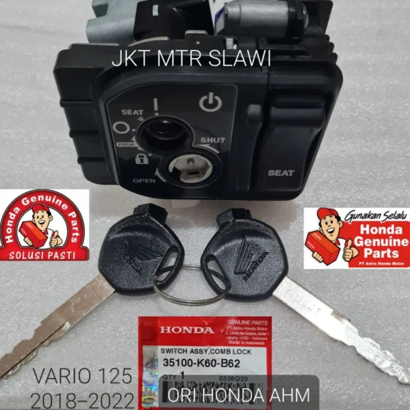 35100-K60-B62 kontak assy kunci kontak vario 125 2018-2020 ori honda ahm