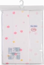 Isamu Shokai 100% Cotton, Made in Japan, Gauze Bath Towel, Flower Pattern, Pink, 35.4 x 35.4 inches 