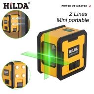 HILDA Laser Level 2 Line with Magnet on Back Self-Leveling  Auto Leveling Powerful Green Cross Laser
