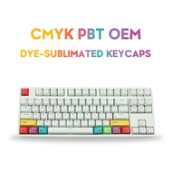【Worth-Buy】 Mechanical Keyboard Pbt Keycaps Oem Profile Cmyk 10 Keys Mac Win Layout Dye Sublimation For Cherry Gk61 Anne Pro 2 Sk61 Pc Gamer