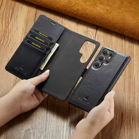 DG.MING for Google Pixel 6 7 8 9 10 Pro XL/Pixel 8A 7A 6A 9A Detachable 2-Folding Leather Wallet Cas