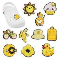 Cute Cloud Bike Jibitz Croc Banana Hat Jibbits Charm Yellow Duck Shoe Charms Pin Moon Corgi Jibits Crocks for Kids Shoes Accessories Decoration