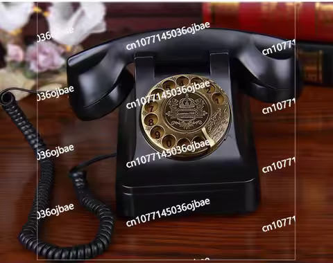 Retro cordless sim card revolve telephone Swivel Plate Rotary Dial Antique Landline Phone For Office