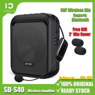 SHIDU S40 UHF Wireless Voice Amplifier Portable Bluetooth Speaker Loudspeaker with UHF Wireless Head