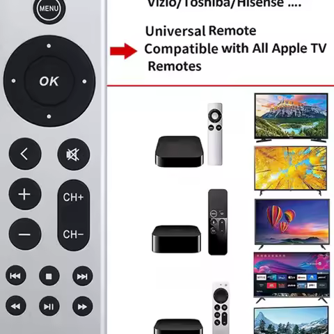 Universal Replacement Remote Fit For Apple TV Remote Control 4K/ HD A2169 A1842 A1625 A1427 Without 