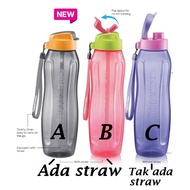*1pc/2pcs/3pcs*Tupperware Slim Eco Bottle 1L with Straw or without straw/ Eco Bottle 1L Straw/With s