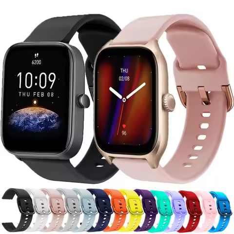 Silicone Watch Strap For Amazfit Bip 3 Sport Bracelet Correa Watchband For Amazfit GTS 2 2e 3 GTS4 4