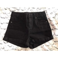 GARAGE JEANS 全新高腰短裤 黑色 M size Black Short Pants