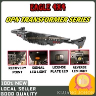 THAILAND 4X4 EAGLE REAR SPORT BULL BAR WITH NUMBER PLATE LED LAMP BESI BUMPER NP300 PRO 4X REVO ROCC