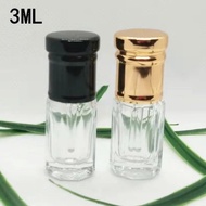 12ml 3ml Botol Kosong Attar Perfume Empty Bottle Oud Essential Oil Kasturi Gaharu Agarwood Lavender Sandalwood Musk Oud