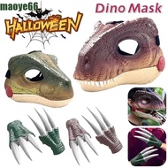 MAOYE 3D Dinosaur Mask, Movable Mouth Lifelike Dinosaur Mask Headwear, Safe Sound Breathable 3D Dino