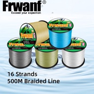 Frwanf 16 Strands 500M PE Line Braided Fishing Line X16 Braids Light Color Fishing Accessories Tackl