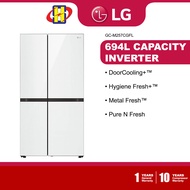 LG Refrigerator (694L) Inverter DoorCooling+™ Metal Fresh™ Pure N Fresh French Door Fridge GC-M257CGFL