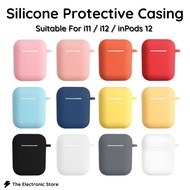 Soft Silicone Colourful Protective Earpods Case Cover For TWS i11 i12 inPods 12