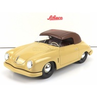 SCHUCO 1/18 PORSCHE 356 SPIDER CLOSED 1948 CREAM 450029600