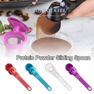 CHIHIRO1X3EE Coffee Scoop, Spill-Proof Reusable Protein Powder Sliding Spoon,  with Longer Handle Me