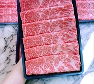 wagyu momo set A5 (sliceแผ่นตามภาพแบบทานได้สองแบบ) เนื้อชาบู เนื้อสไลด์ ไม่มัน ไม่เลี่ยน เนื้อหลายๆส