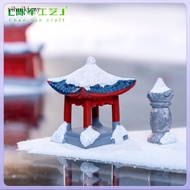 Micro-landscape Resin Gazebo Home Desktop Ornaments Garden Decorations Statue Gardening Mini Pavilion  xihuikj