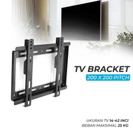 TV Bracket Adjustble Left Right 1.3mm Thick 200 x 200 Pitch 4.5cm 14-42 Inch TV - HMP-60O - Black