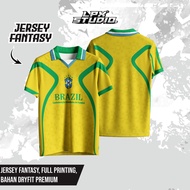 Brazil Fantasy Jersey Brazil Jersey/ Brazil T-Shirt/ Football Jersey/ Vintage Jersey/