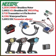 NEEBRC 2830 2400KV Brushless Motor AM32 45A ESC SM3.0 Plug 12kg Servo 7CH Transmitter& Receiver Elec