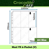 MEET YX 6 Pocket(VERTICAL) Binder Pages/Sleeves