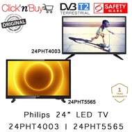 Philips 24PHT4003 | 24PHT5565/98 Digital 24 Inches LED TV. Digital Video Broadcast - DVB-T2 Enabled. HDMI and USB Inputs