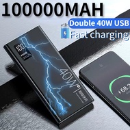 Powerbank 100000mAh PD 40W Super Fast Charge Powerbank Flash Charging Power bank Qc3.0 Mobile Power 