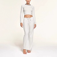SW93 Skims Skims SOFTLOUNGEcroptop Modal Threaded Long Sleeve T-Shirt Short Top Base