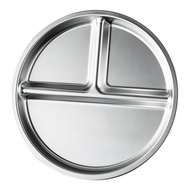 Wow Customized 304 Stainless Steel Round Compartment Plate Food Grade 211 Diet Plate Fat-Reducing Pl