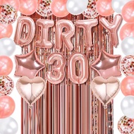 (SG Seller) 30th Birthday Decorations, 30th Birthday Balloon, Rose Gold Gold Birthday Decorations Di